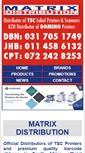 Mobile Screenshot of matrixdistribution.co.za